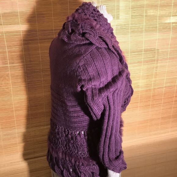 Bacci Purple Wool Blend Sweater. M - Picture 4 of 6